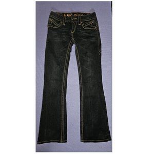 Vintage Rock Revival Black Boot Cut Jeans Size 27